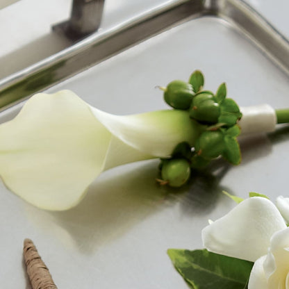 White Calla Boutonniere –  Greater Wichita Flower Shop, Wichita KS